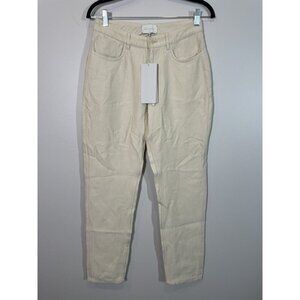 Arje NWT Beige Pocket Pants‎ Size 0 Italian Linen Blend Fabric New Quiet Luxury